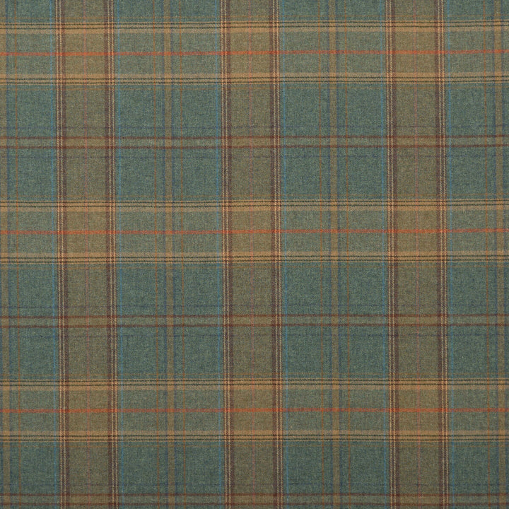 Shetland Plaid Teal by Mulberry Designer Fabric BOHEMIAN ROMANCE WOOL - 100% United Kingdom LIGHT Horizontal: and Vertical: 13.79 59.1 - Swanky Fabrics -