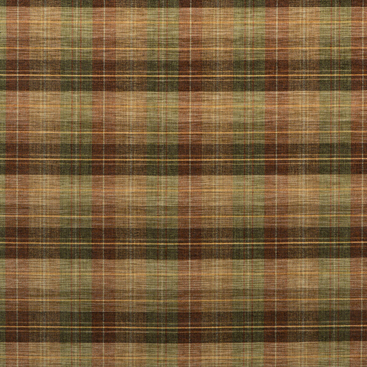 Clan Chenille Burnt Orange/Green/Nutmeg by Mulberry Designer Fabric LIVING LEGENDS VISCOSE - 67%;COTTON - 27%;POLYAMIDE - 6% Italy HEAVY Horizontal: 9.259 and Vertical: 9.456 53.978 - Swanky Fabrics -