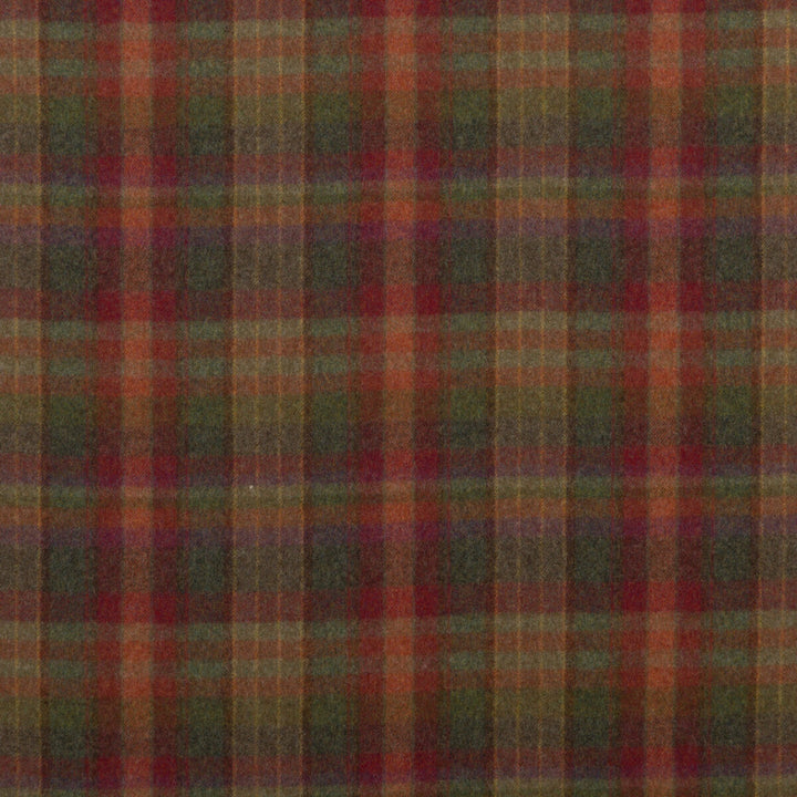 Country Plaid Red/Lovat/Heather by Mulberry Designer Fabric BOHEMIAN ROMANCE WOOL - 100% United Kingdom Horizontal: 10.638 and Vertical: 12.214 47.28 - Swanky Fabrics -