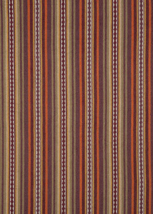 Dalton Stripe Spice/Plum by Mulberry Fabric Mulberry Fabric Dalton Stripe Spice/PlumFabric BOHEMIAN TRAVELS COTTON - 60%;JUTE - 40% India </p><p>Repeat: H: 9.062, V: 53.978 - Fabric Carolina -