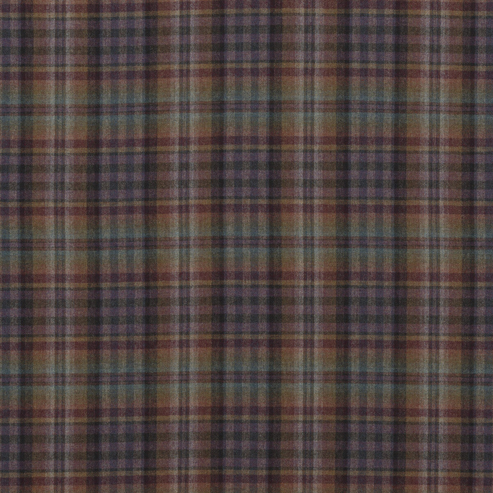 Nevis Teal/Sienna/Mauve by Mulberry Designer Fabric FESTIVAL WOOL - 100% United Kingdom HEAVY Horizontal: 9.85 and Vertical: 11.032 59.1 - Swanky Fabrics -