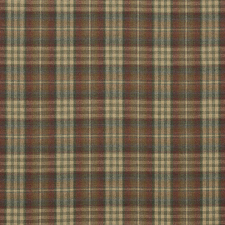Nevis Red/Green by Mulberry Designer Fabric FESTIVAL WOOL - 100% United Kingdom HEAVY Horizontal: 9.85 and Vertical: 11.032 59.1 - Swanky Fabrics -