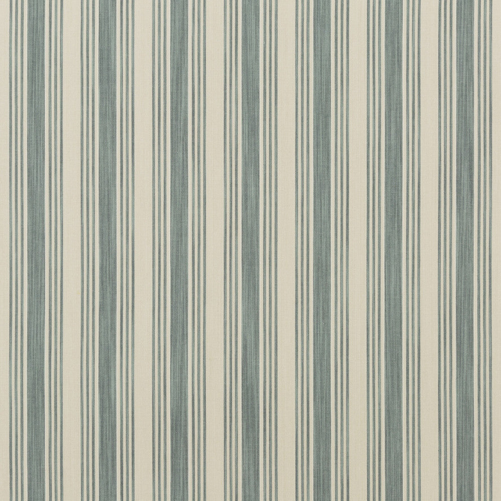 Hammock Stripe Teal by Mulberry Designer Fabric FESTIVAL COTTON - 100% India HEAVY Horizontal: 4.728 and Vertical: - 52.008 - Swanky Fabrics -