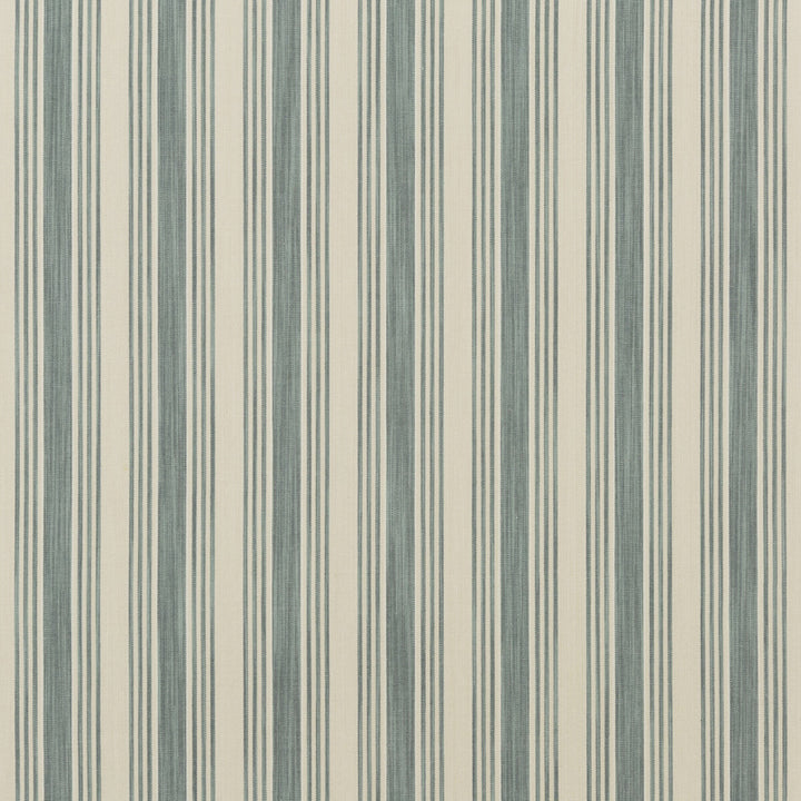 Hammock Stripe Teal by Mulberry Designer Fabric FESTIVAL COTTON - 100% India HEAVY Horizontal: 4.728 and Vertical: - 52.008 - Swanky Fabrics -