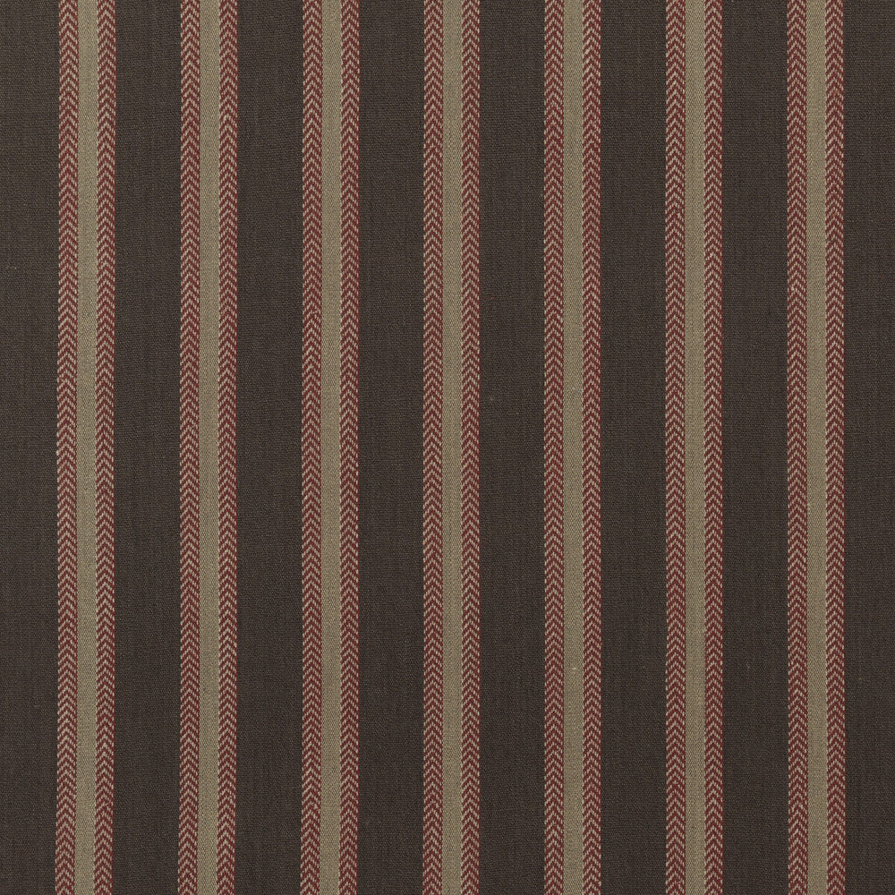 Chester Stripe Woodsmoke/Russet by Mulberry Designer Fabric FESTIVAL COTTON - 70%;JUTE - 30% India Horizontal: 4.728 and Vertical: 52.008 - Swanky Fabrics -