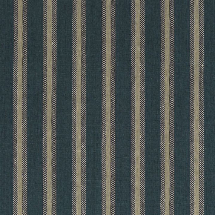 Chester Stripe Teal by Mulberry Designer Fabric FESTIVAL COTTON - 70%;JUTE - 30% India Horizontal: 4.728 and Vertical: 52.008 - Swanky Fabrics -