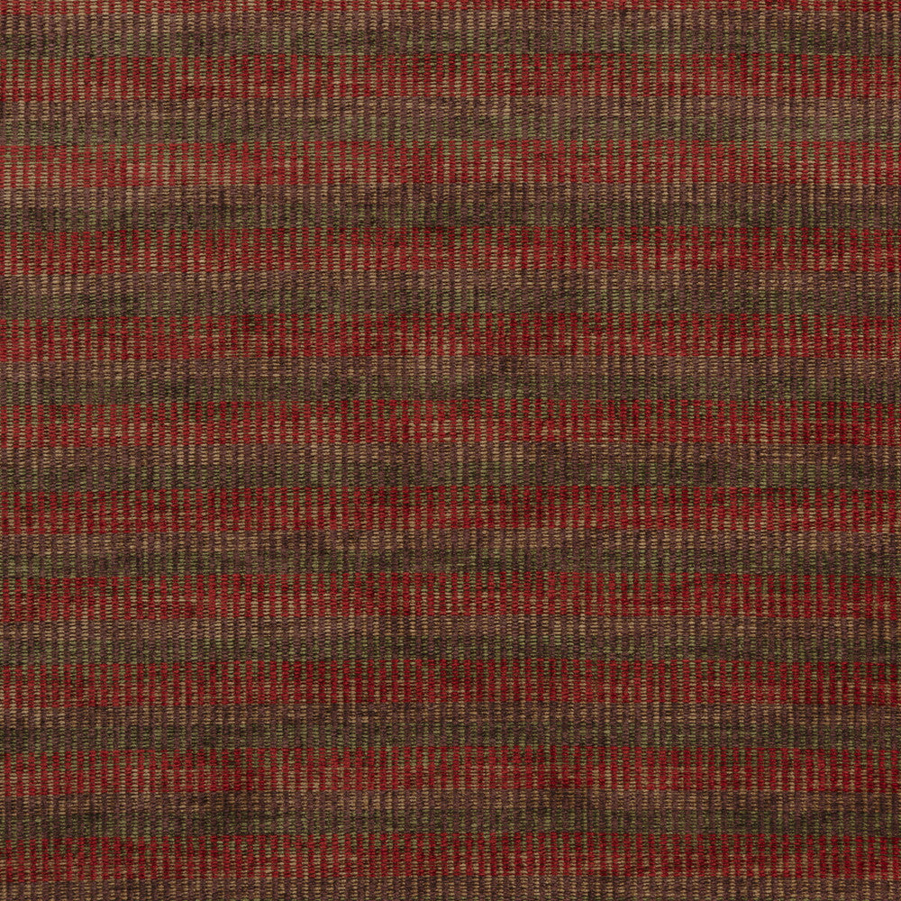 Rattan Chenille Red/Green by Mulberry Designer Fabric FESTIVAL VISCOSE - 60%;COTTON - 23%;POLYESTER - 17% Italy HEAVY Horizontal: 0 and Vertical: 3.152 53.978 - Swanky Fabrics -