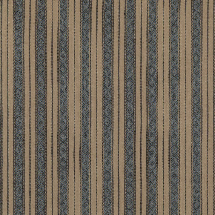 Cowdray Stripe Denim by Mulberry Designer Fabric MULBERRY STRIPES II COTTON - 70%;JUTE - 30% India Horizontal: 3.94 and Vertical: 51.22 - Swanky Fabrics -
