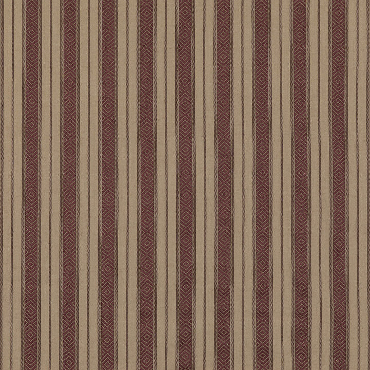 Cowdray Stripe Plum by Mulberry Designer Fabric MULBERRY STRIPES II COTTON - 70%;JUTE - 30% India Horizontal: 3.94 and Vertical: 51.22 - Swanky Fabrics -