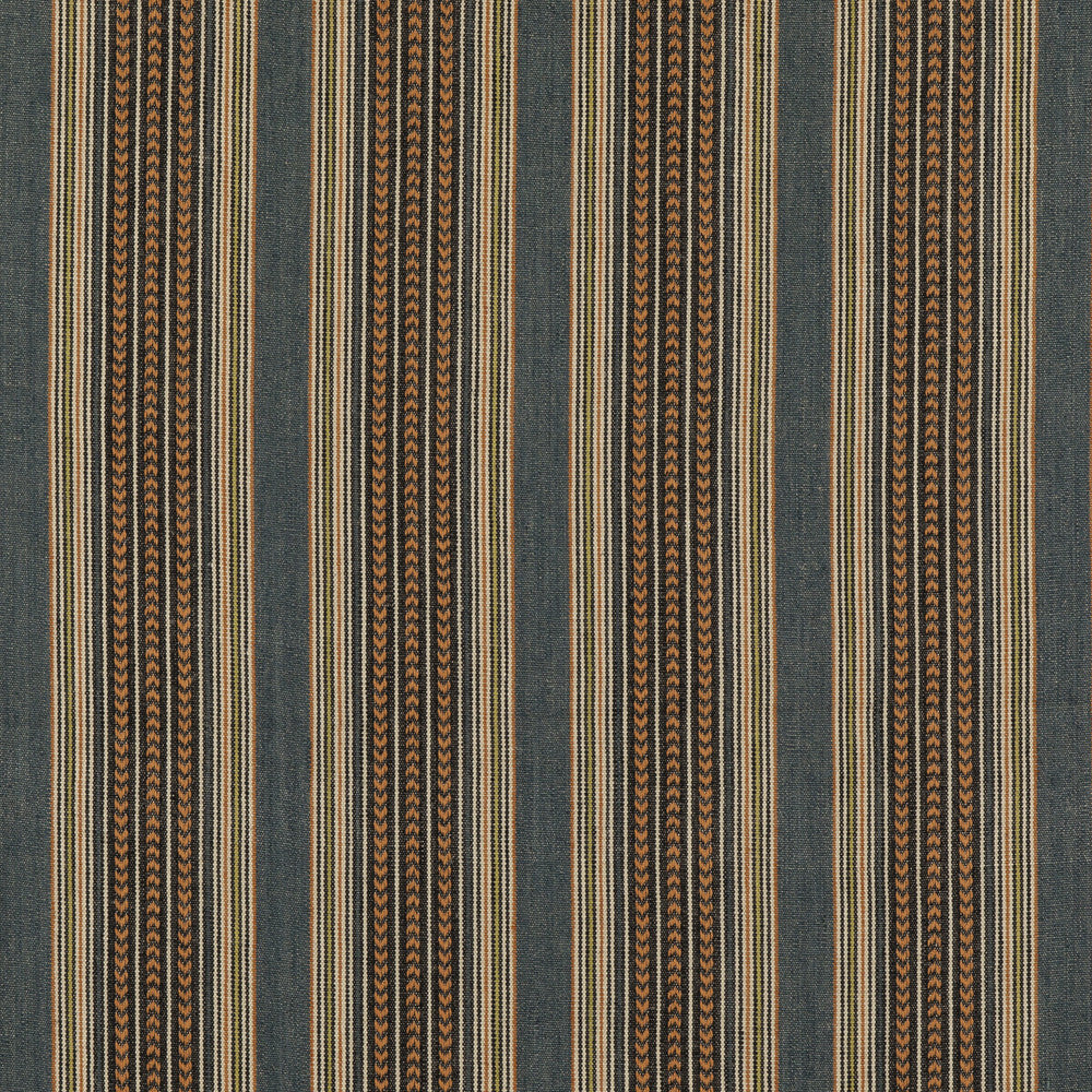 Berber Stripe Denim by Mulberry Designer Fabric MULBERRY STRIPES II COTTON - 68%;JUTE - 32% India Horizontal: 8.865 and Vertical: 52.796 - Swanky Fabrics -