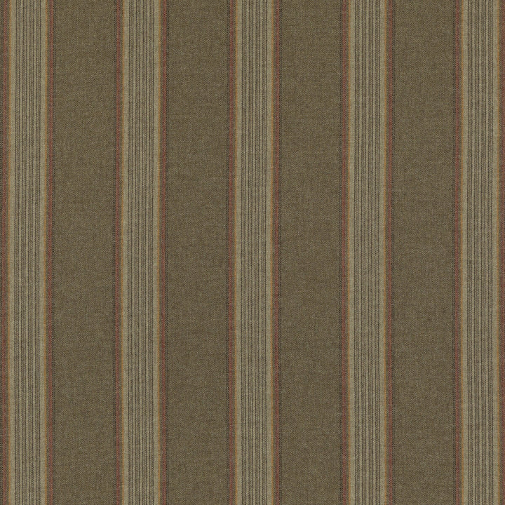 Moray Stripe Lovat by Mulberry Designer Fabric MULBERRY WOOLS IV WOOL - 100% United Kingdom MEDIUM Horizontal: 7.88 and Vertical: 55.16 - Swanky Fabrics -
