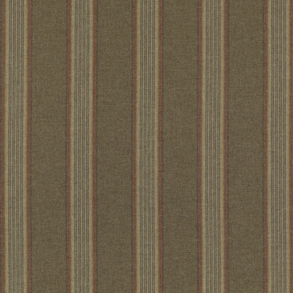 Moray Stripe Lovat by Mulberry Designer Fabric MULBERRY WOOLS IV WOOL - 100% United Kingdom MEDIUM Horizontal: 7.88 and Vertical: 55.16 - Swanky Fabrics -
