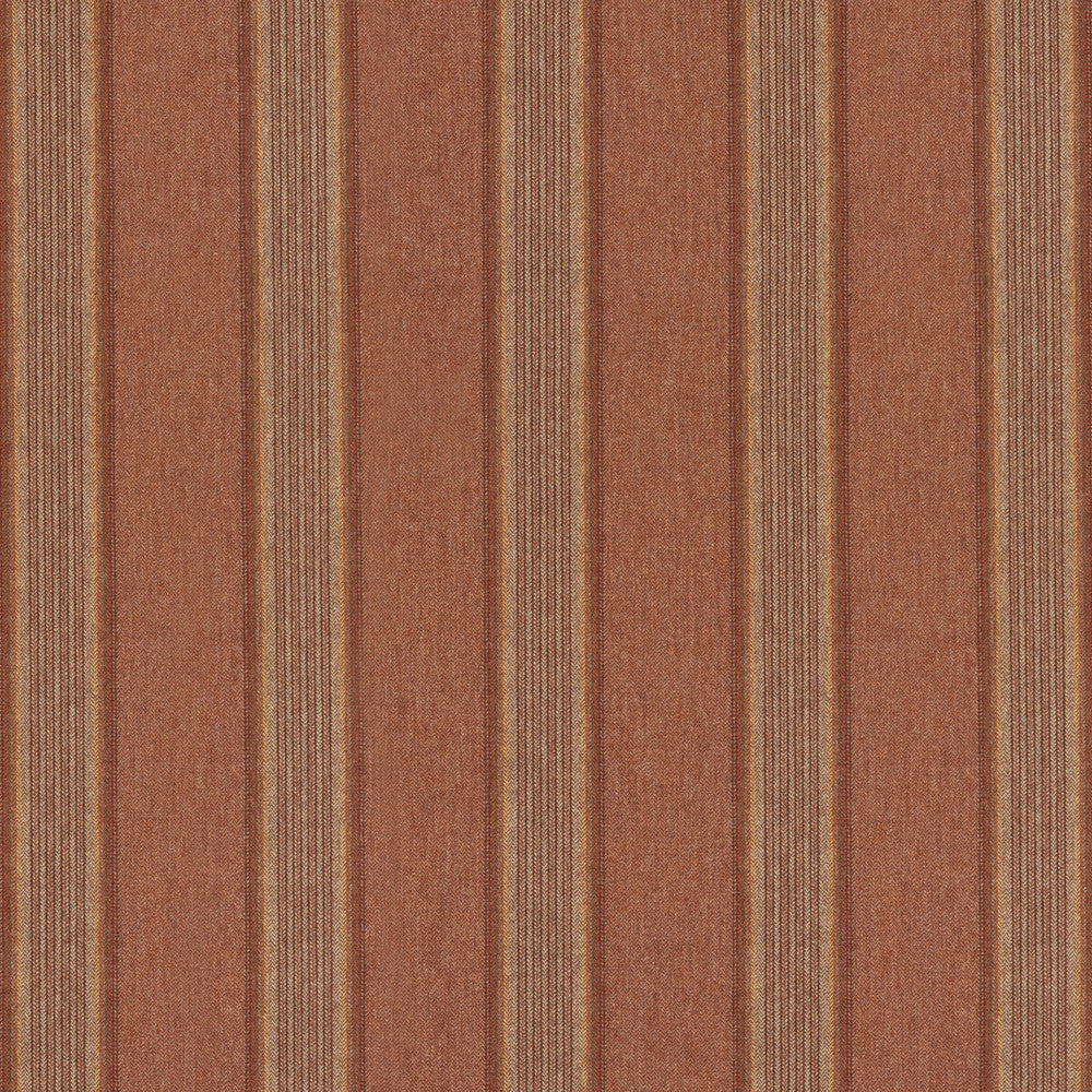 Moray Stripe Russet by Mulberry Designer Fabric MULBERRY WOOLS IV WOOL - 100% United Kingdom MEDIUM Horizontal: 7.88 and Vertical: 55.16 - Swanky Fabrics -