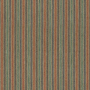 Shepton Stripe Teal/Spice by Mulberry Designer Fabric