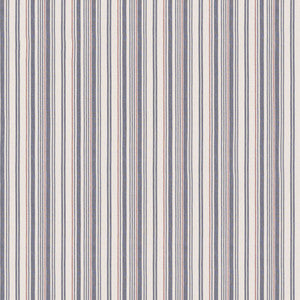 Spinnaker Stripe Indigo/Red by Mulberry Designer Fabric
