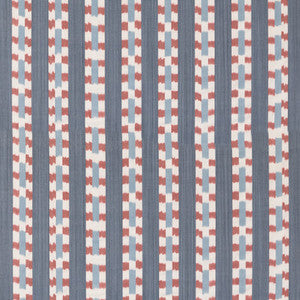 Wayfarer Stripe Blue/Red by Mulberry Designer Fabric