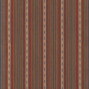 Stony Stripe Rust/Blue by Mulberry Designer Fabric
