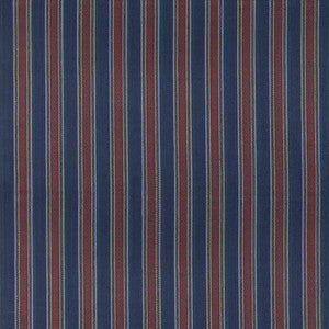 Barrington Stripe Indigo/Red by Mulberry Designer Fabric