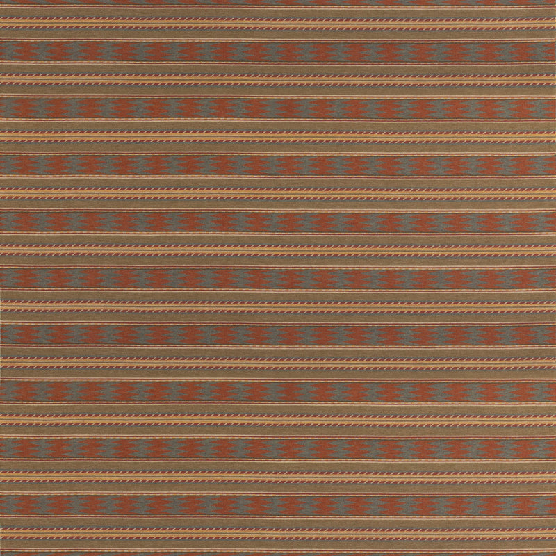 Inveraray - Russet/Teal FD837.V158.0 by Mulberry Designer Fabric