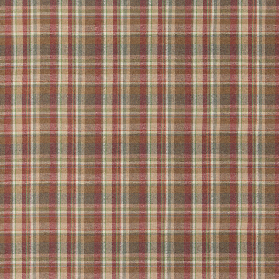 Lindisfarne Plaid - Red/Gold FD838.V102.0 by Mulberry Designer Fabric