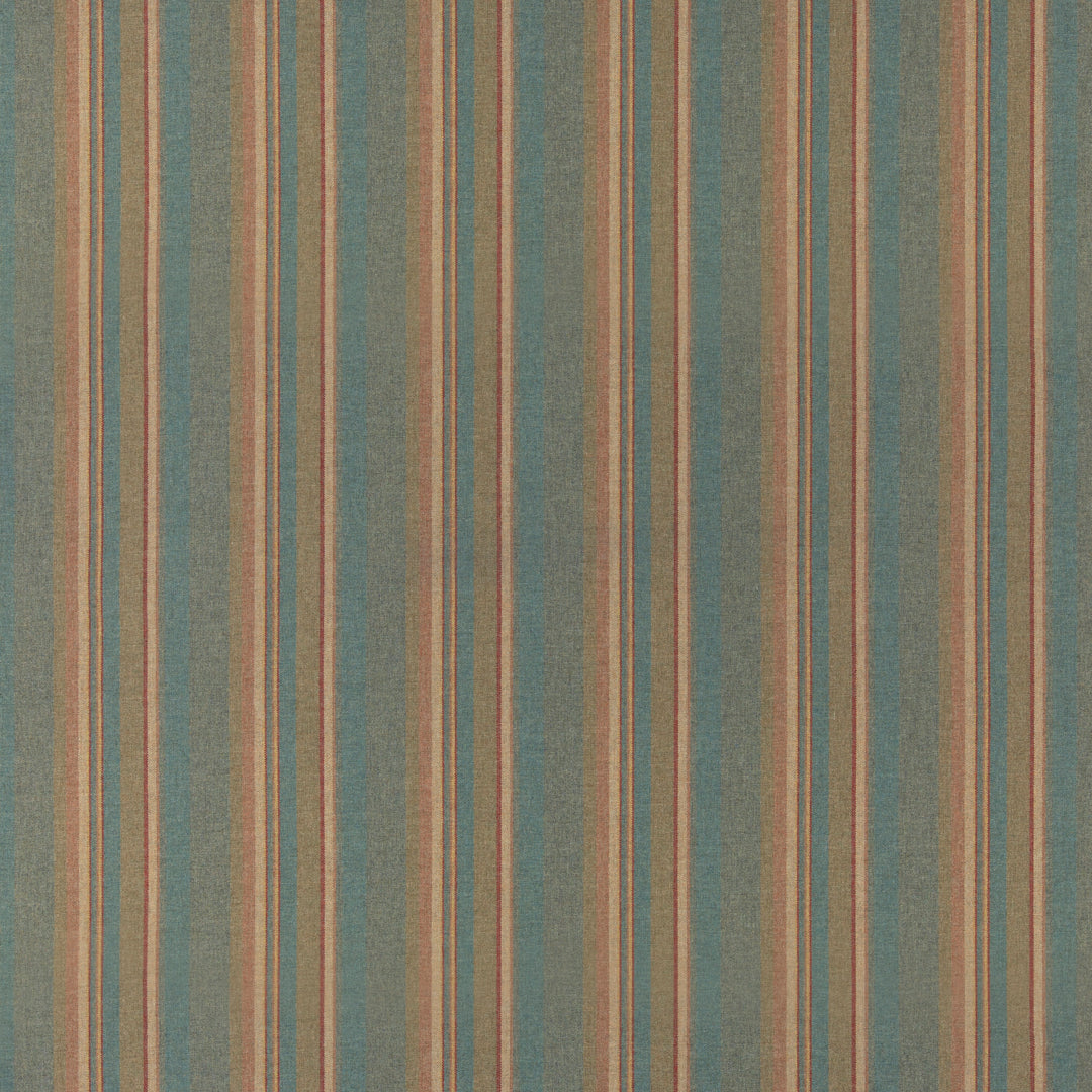 Lindisfarne Stripe - Teal FD839.R11.0 by Mulberry Designer Fabric