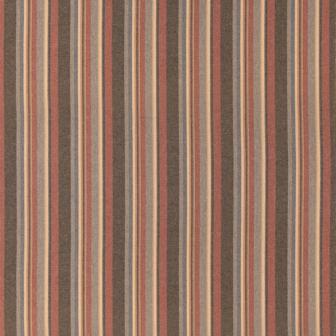 Lindisfarne Stripe - Russet/Slate FD839.V172.0 by Mulberry Designer Fabric