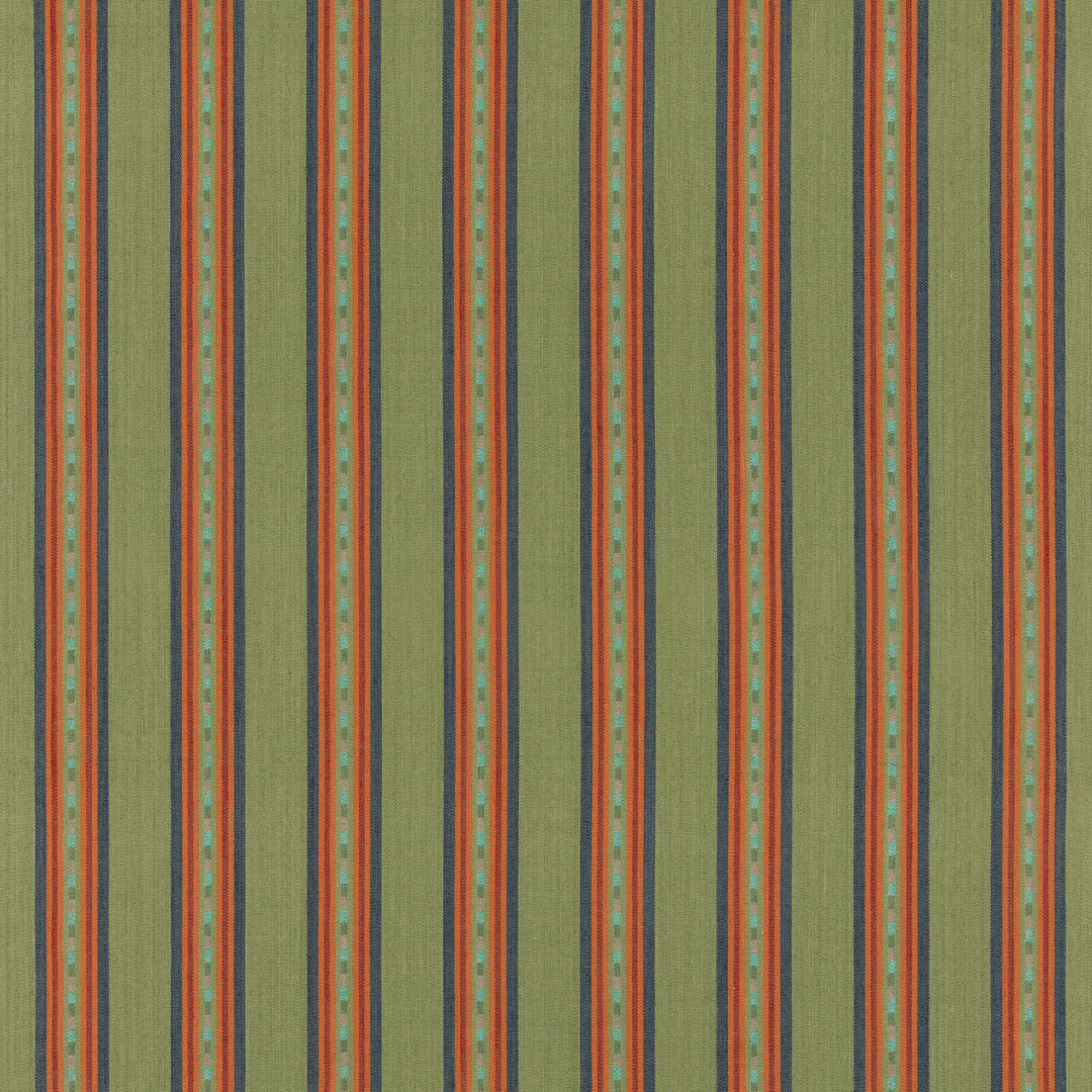 Country Stripe - Emerald FD847.S16.0 by Mulberry Designer Fabric