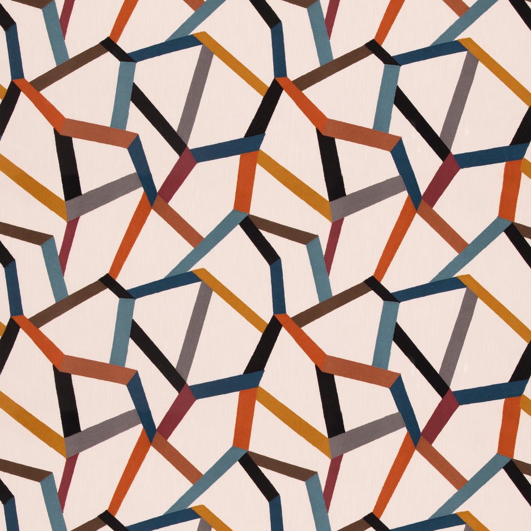 Beltane - Teal/Spice FD848.R50.0 by Mulberry Designer Fabric