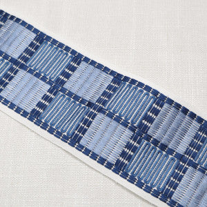 Fenci Emb Tape Blues by Magnolia Designer Fabric