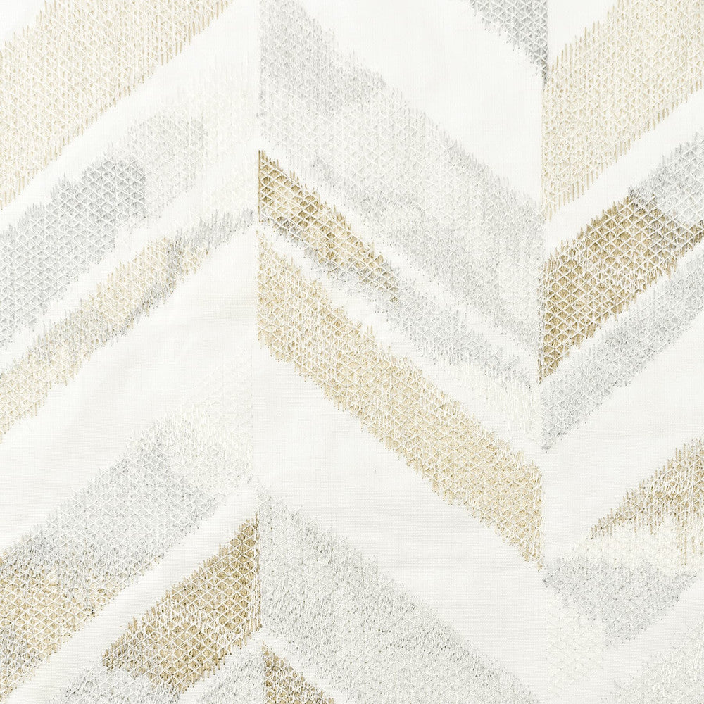 Fernbrook 3 Silver by Stout Designer Fabric COMFORTABLE LIVING DRIFTWOOD/GRANITE 60%POL 40%COT %BEMB INDIA Horizontal: 16.875 and Vertical: 15 51 in - Swanky Fabrics -