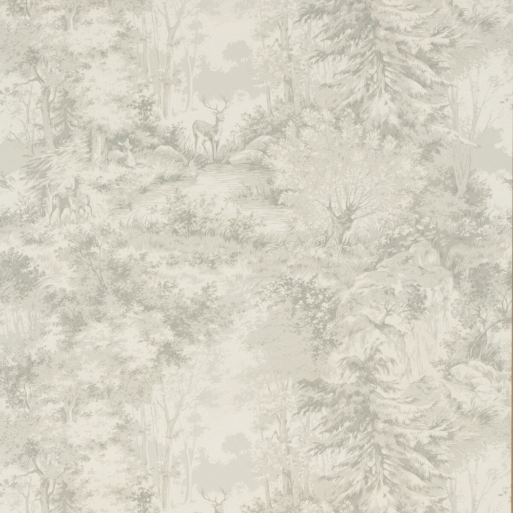 Torridon Silver/Grey by Mulberry Designer Wallcovering BOHEMIAN ROMANCE PAPER - 100% United Kingdom - Horizontal: 26.989 and Vertical: 20.488 26.989 - Swanky Fabrics -