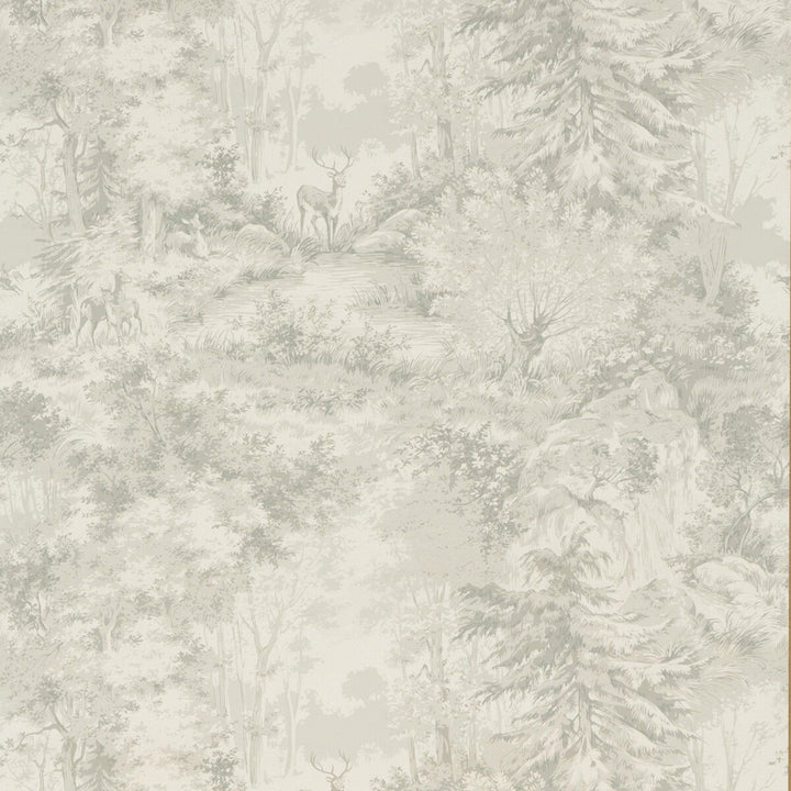Torridon Silver/Grey by Mulberry Designer Wallcovering BOHEMIAN ROMANCE PAPER - 100% United Kingdom Horizontal: 26.989 and Vertical: 20.488 26.989 - Swanky Fabrics -