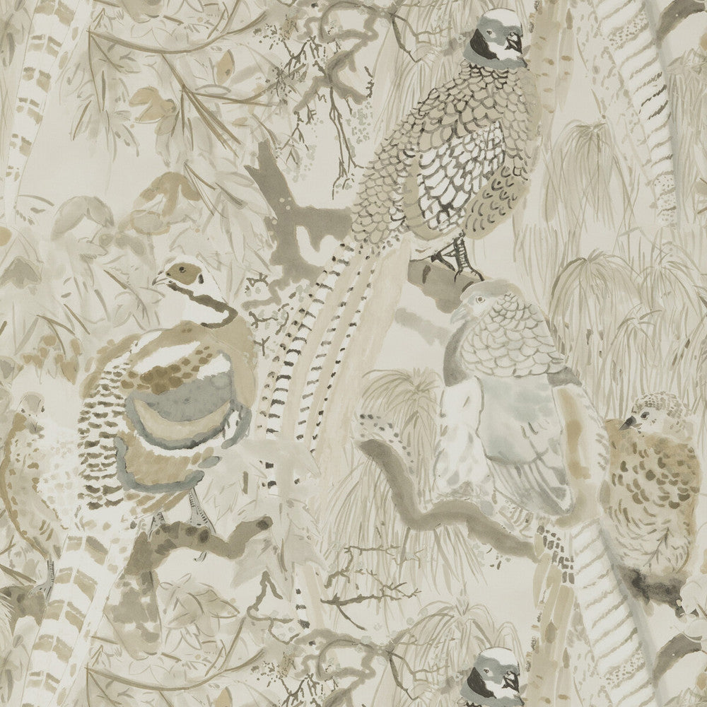 Game Birds Stone by Mulberry Wallcovering Mulberry Wallcovering Game Birds StoneWallcovering MODERN COUNTRY NON WOVEN - 100% United Kingdom </p><p>Repeat: H: 26.989, V: 24.034 26.989 - Fabric Carolina -
