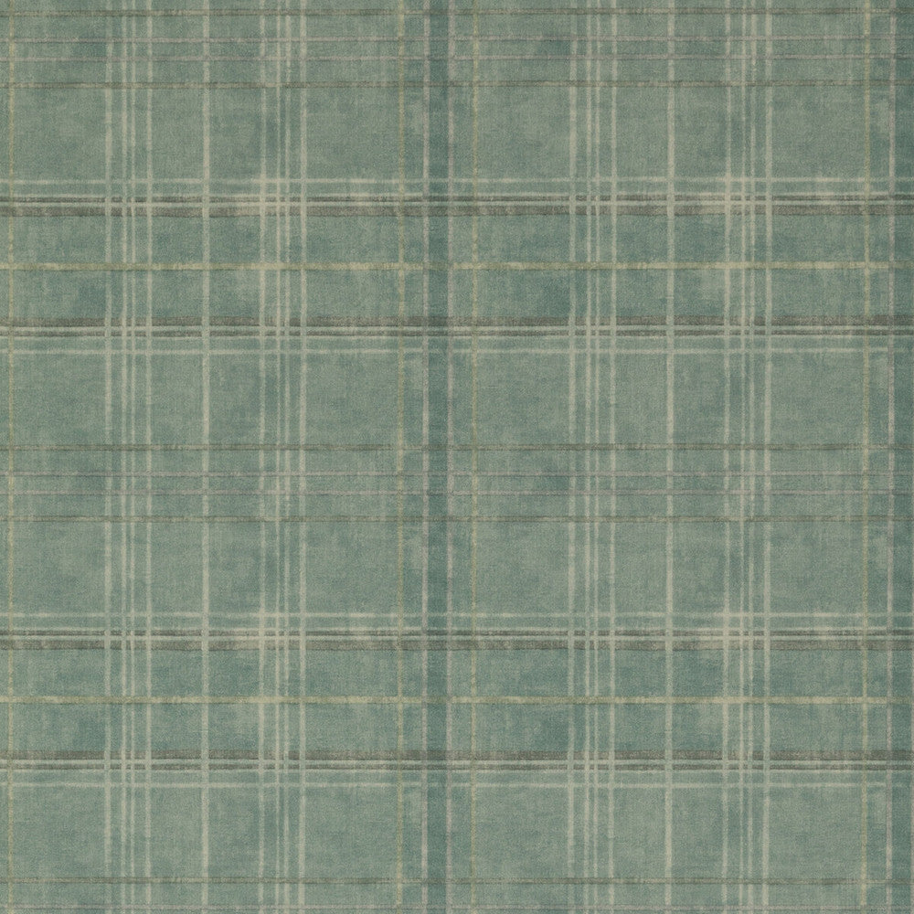 Shetland Plaid Teal by Mulberry Wallcovering Mulberry Wallcovering Shetland Plaid TealWallcovering MODERN COUNTRY NON WOVEN - 100% United Kingdom </p><p>Repeat: H: 26.989, V: 12.608 26.989 - Fabric Carolina -