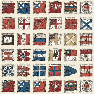 Naval Ensigns Red/Blue by Mulberry Designer Wallcovering