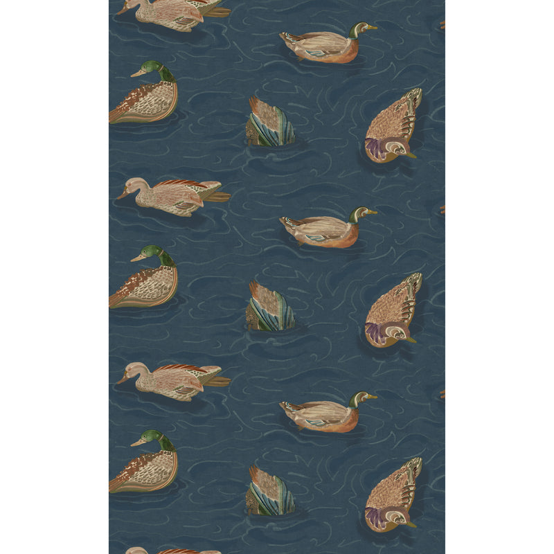 Duck Pond - Indigo FG122.H10.0 by Mulberry Designer Wallcovering