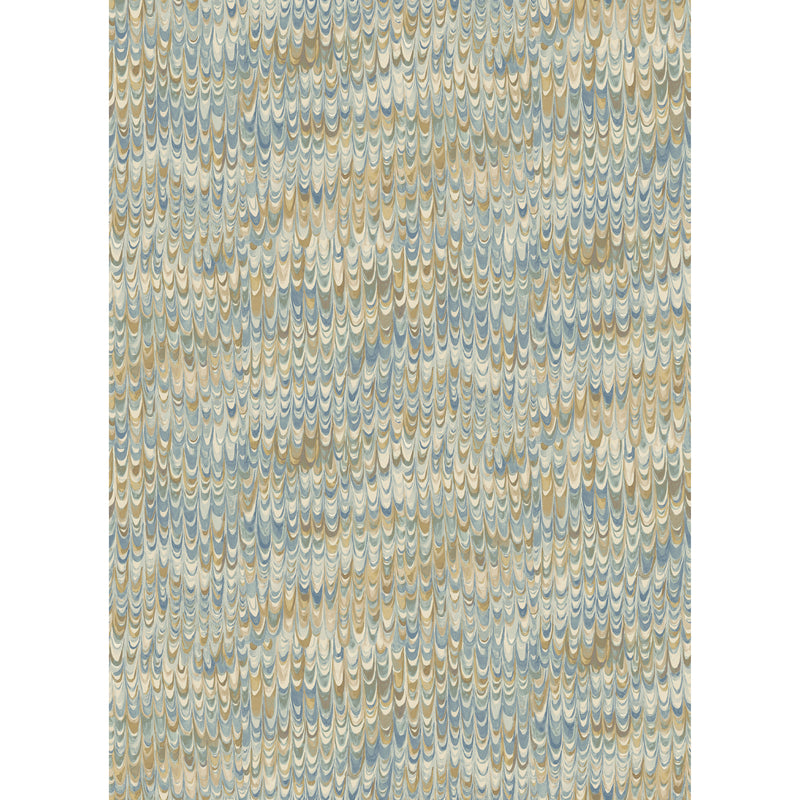 End Paper - Blue/Sand FG126.H59.0 by Mulberry Designer Wallcovering