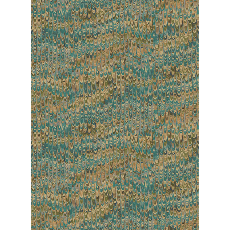 End Paper - Teal FG126.R11.0 by Mulberry Designer Wallcovering