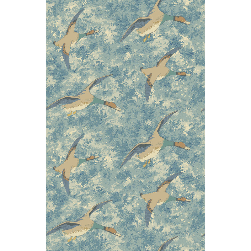 Forest Ducks - Blue FG128.H101.0 by Mulberry Designer Wallcovering