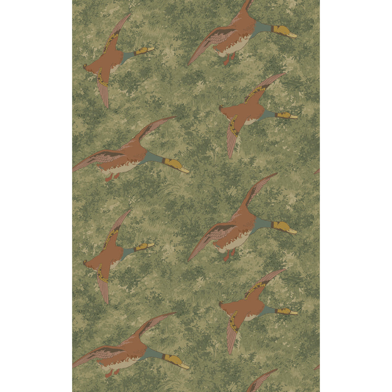 Forest Ducks - Lovat FG128.R106.0 by Mulberry Designer Wallcovering