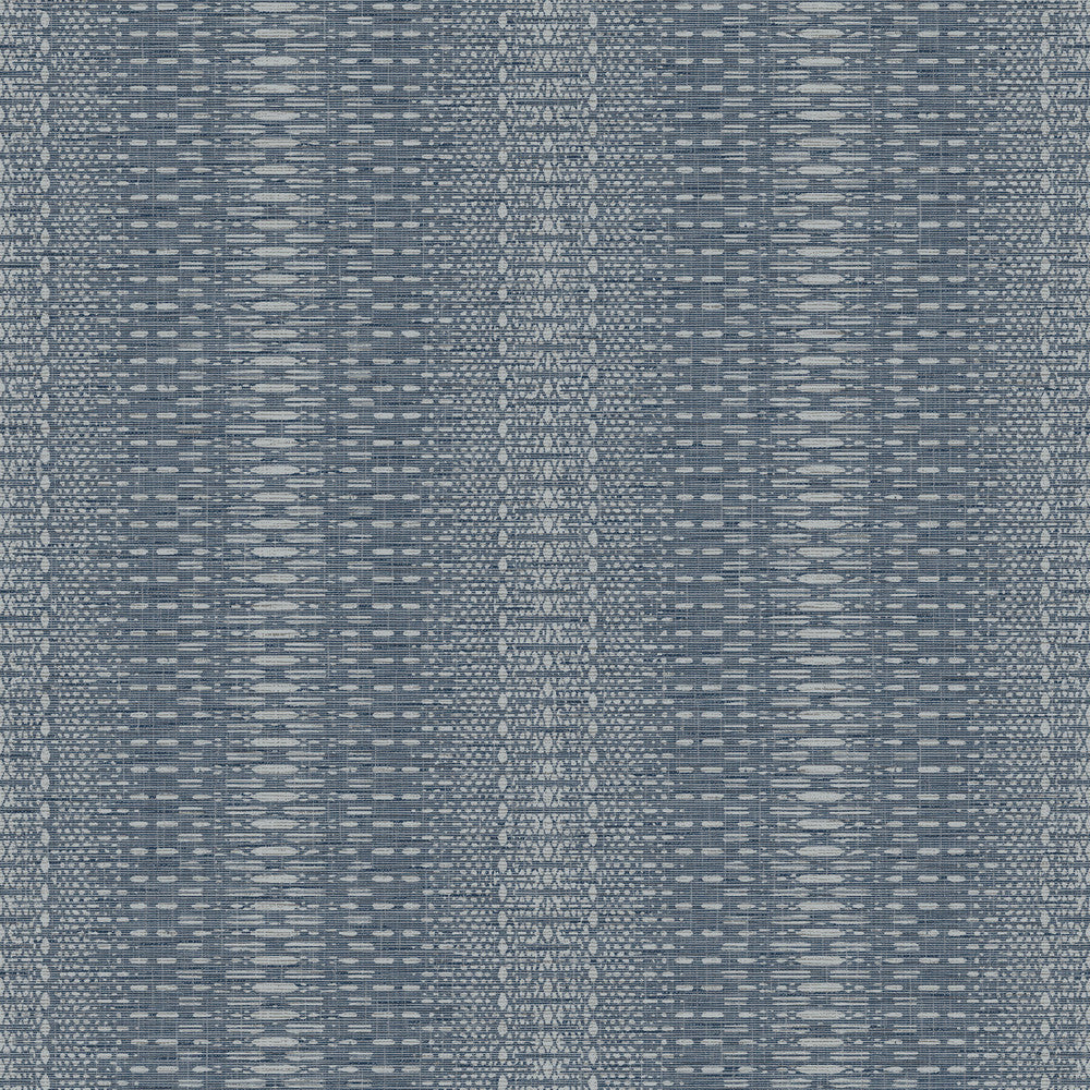 Market Stripe Navy Wallpaper by York Wallcoverings Designer Simply Farmhouse Covers about 56.4 square feet 20.5-in by 33-ft long roll Unpasted 20.5 - Swanky Fabrics -