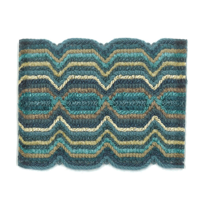 Fiesta 7 Teal by Stout Designer Trim NEW WORLD TRIM VOLUME II 91%SVI 9%NYL CHINA Horizontal: 1.000 and Vertical: 0.000 2.88 in - Swanky Fabrics -