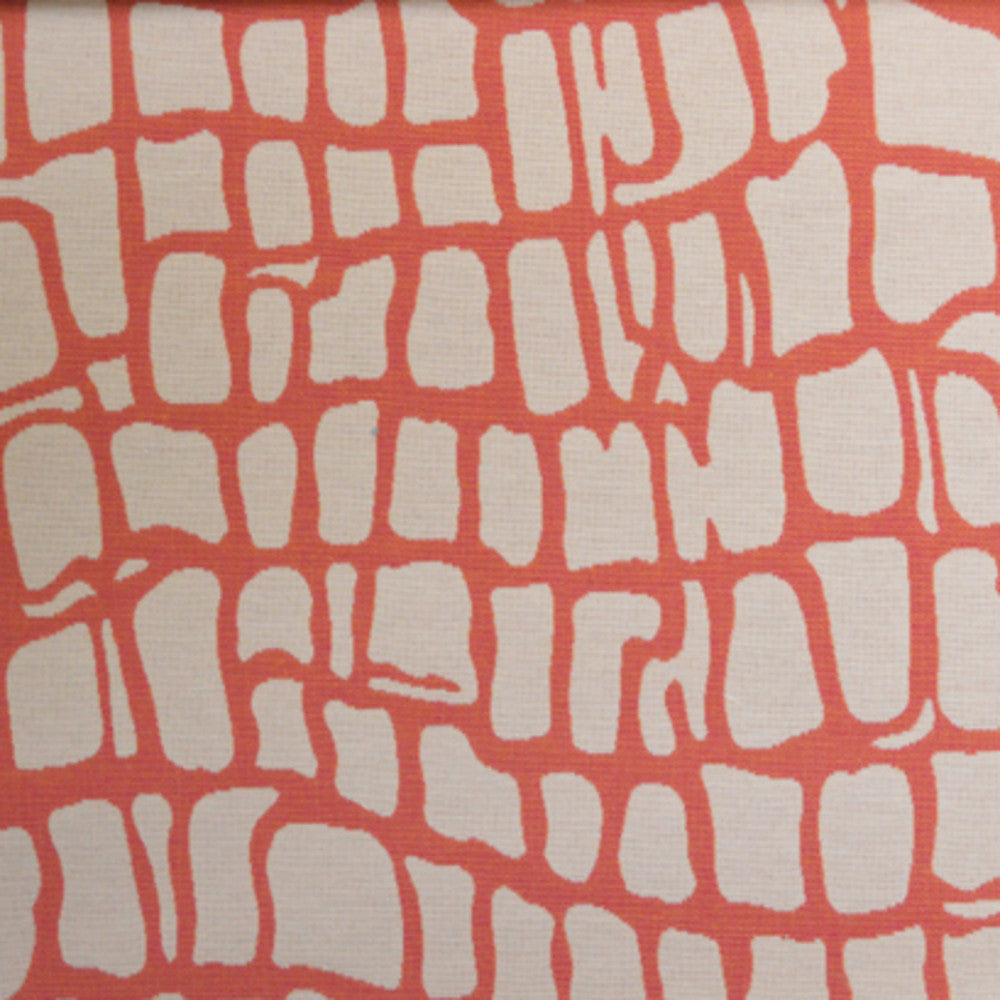 Fiji Col. Coral by Europatex Designer Fabric Pacific 75% Cotton / 25% Polyester V: 16.34" H: 14.96" 57.00 inches - Swanky Fabrics -