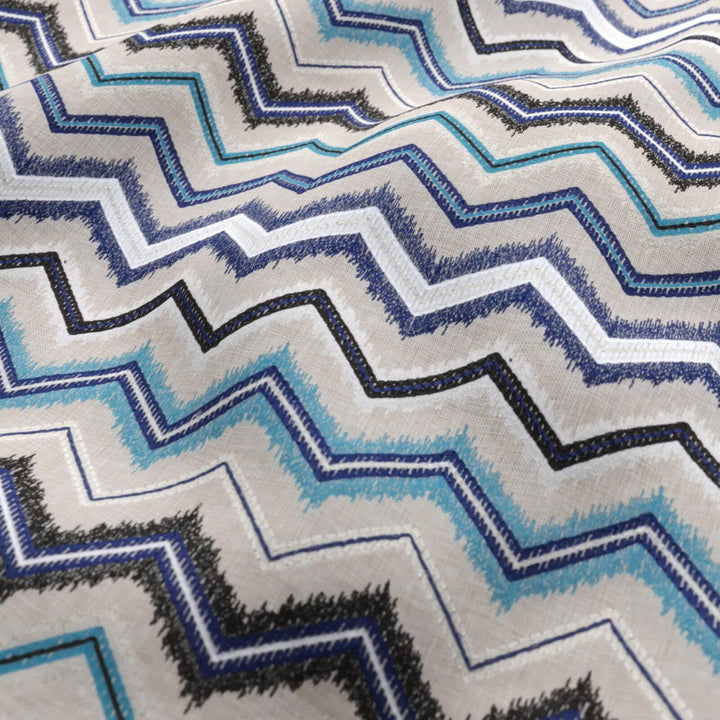 FIN 69J9301 by JF Designer Fabric OCEAN'S AWAY 100% Polyolefin India  Horizontal: 3.25 and Vertical: 12.25 54  - Swanky Fabrics -