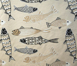 Fish Opulent by Norbar Designer Fabric SOLEIL 100% SOLUTION DYED POLYESTER CHINA 11 1/2"V 18"H 54 - Swanky Fabrics -