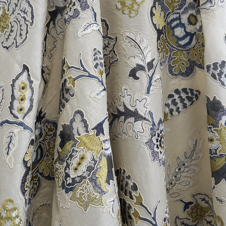 FLAMBORO 72SJ101 by JF Designer Fabric JF Studio 47% Cotton, 38% Linen, 15% Silk India  Horizontal: 25.375 and Vertical: 22.375 54  - Swanky Fabrics -
