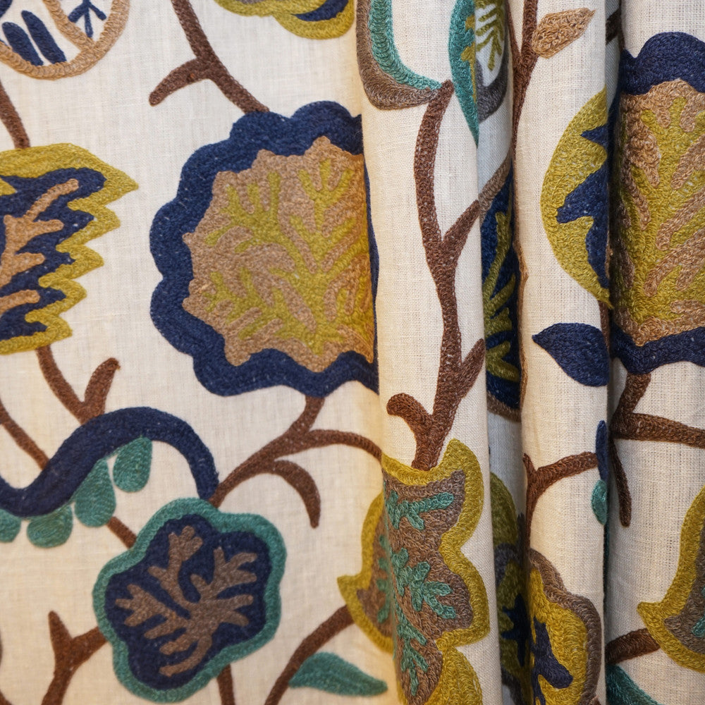FLORIANA 73SJ101 by JF Designer Fabric JF Studio 55% Linen, 43% Viscose, 2% Cotton India  Horizontal: 17.75 and Vertical: 17 54  - Swanky Fabrics -