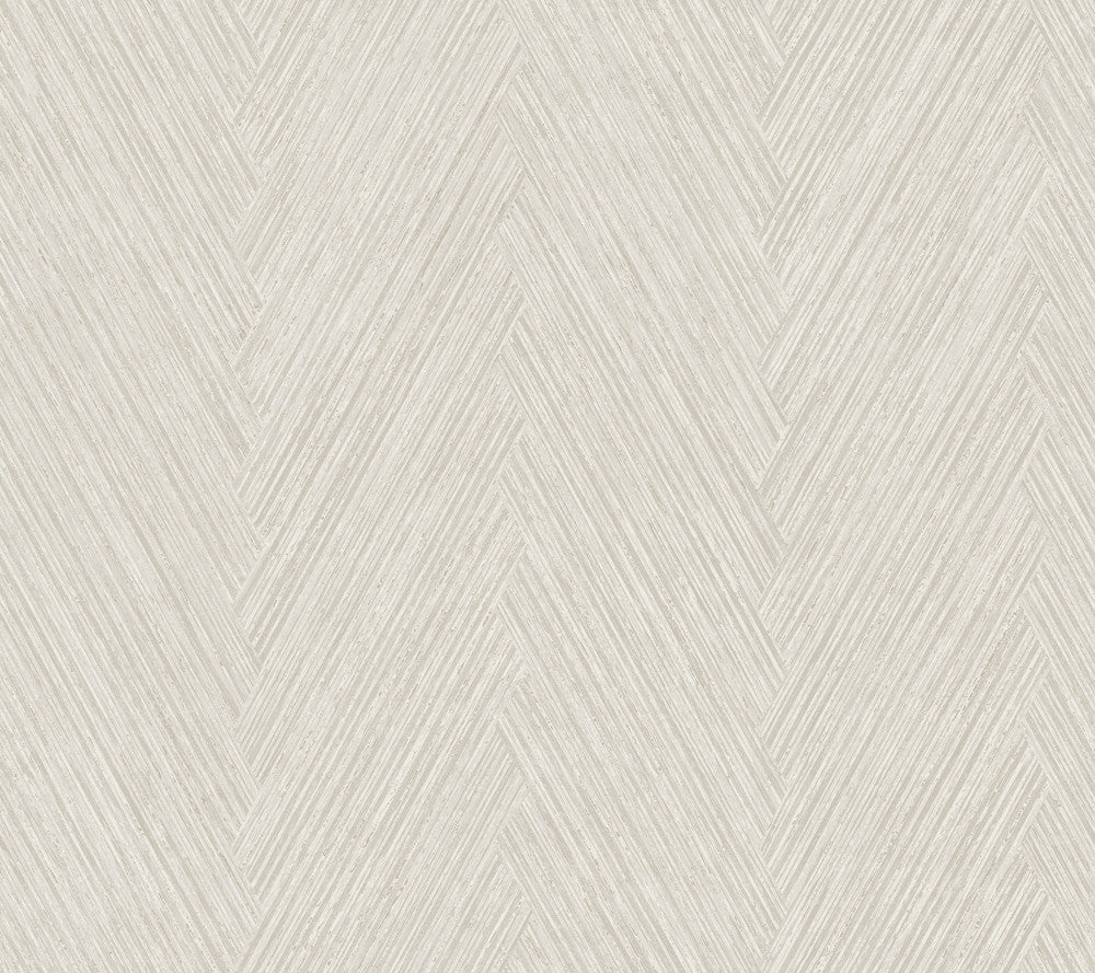 Thatched Chevron Light Neutral Wallpaper by York Wallcoverings Designer Formations Covers about 60.8 square feet 27-in by 27-ft long roll Unpasted 24 - Swanky Fabrics -
