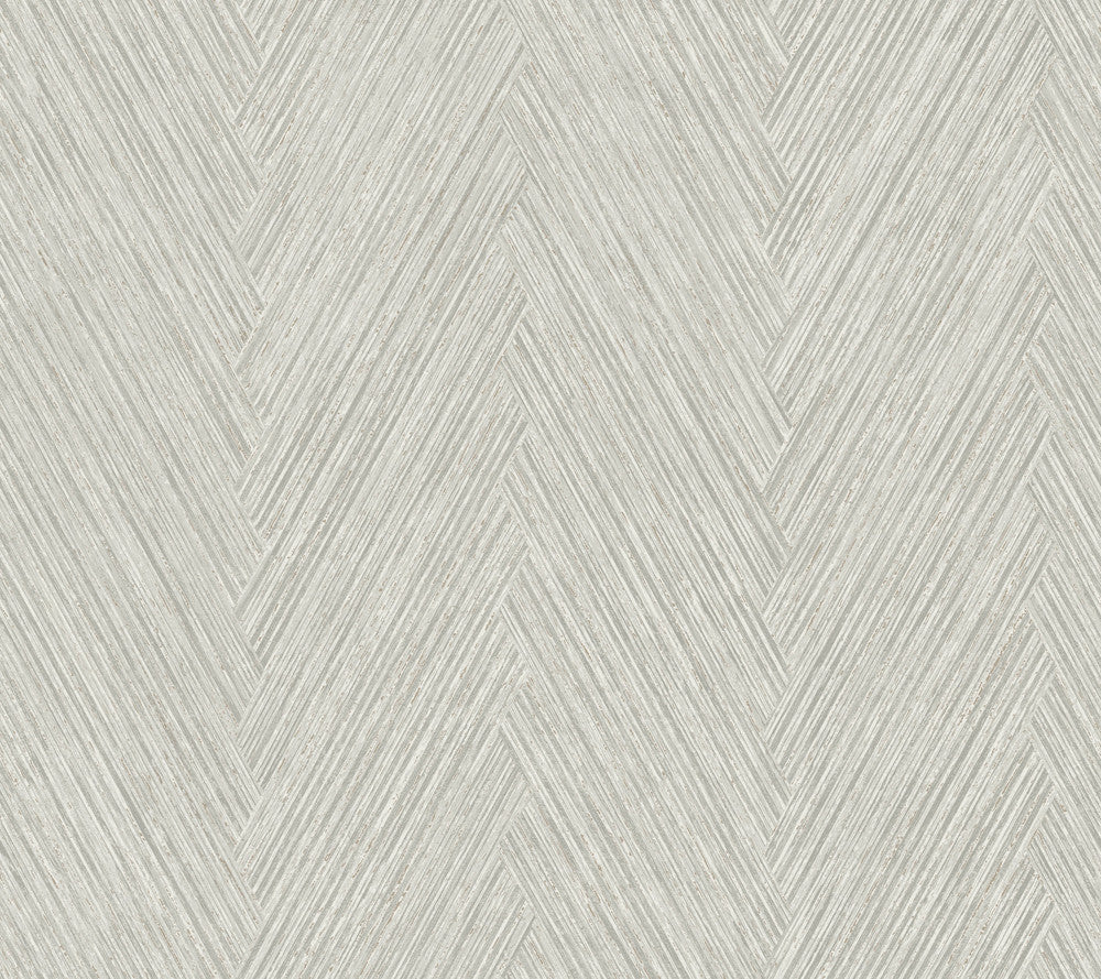 Thatched Chevron Dove Wallpaper by York Wallcoverings Designer Formations Covers about 60.8 square feet 27-in by 27-ft long roll Unpasted 24 - Swanky Fabrics -
