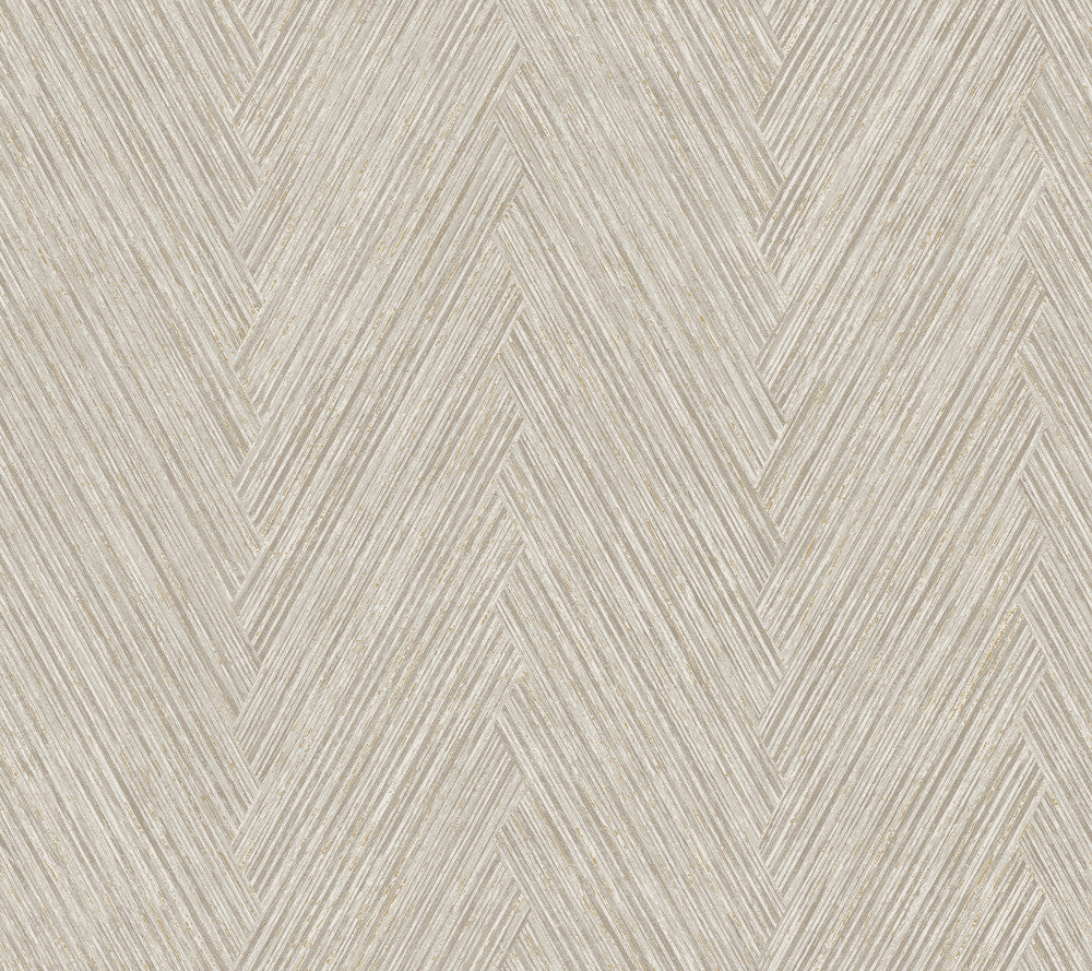 Thatched Chevron Linen Wallpaper by York Wallcoverings Designer Formations Covers about 60.8 square feet 27-in by 27-ft long roll Unpasted 24 - Swanky Fabrics -